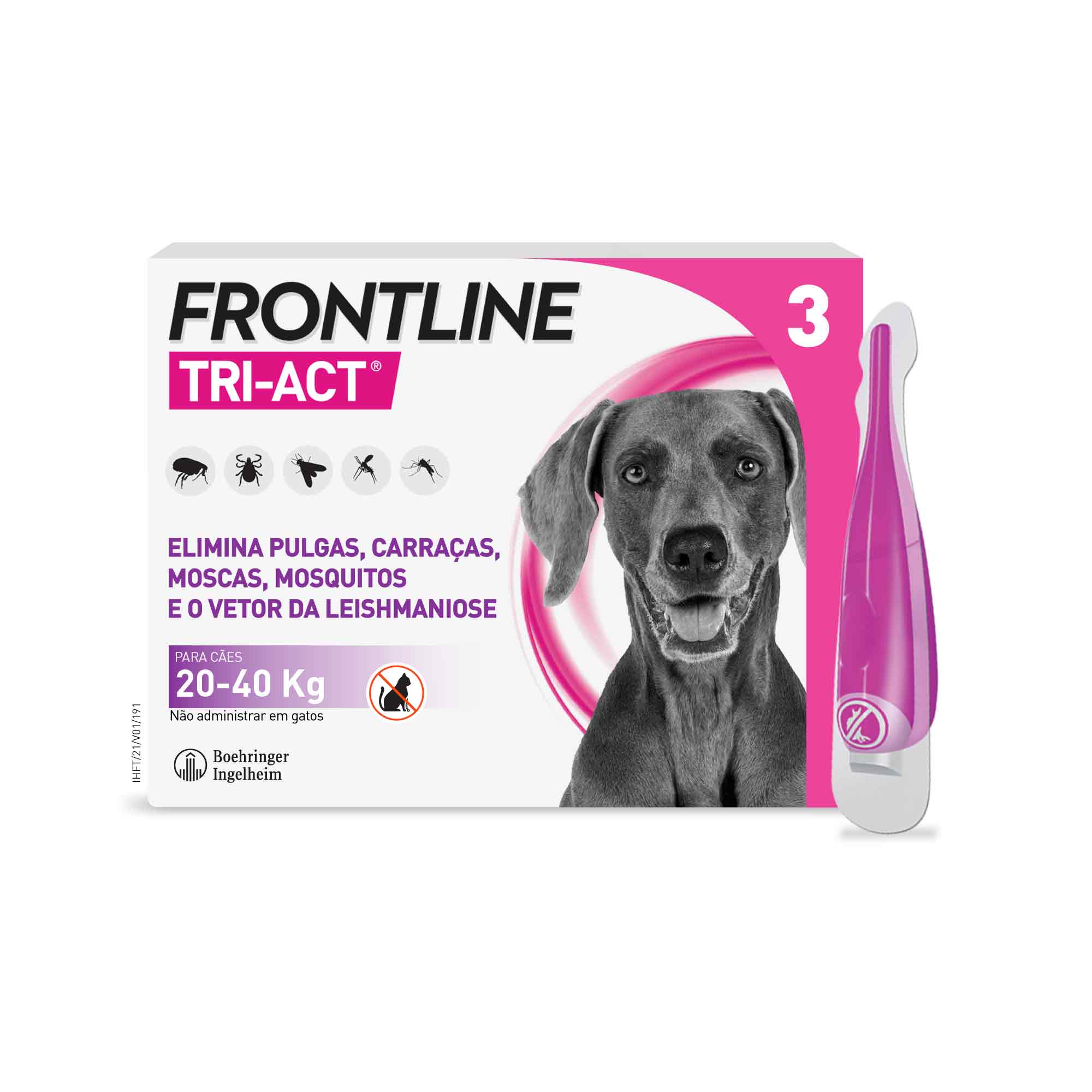 FRONTLINE TRI-ACT CÃO 20-40 KG X 3